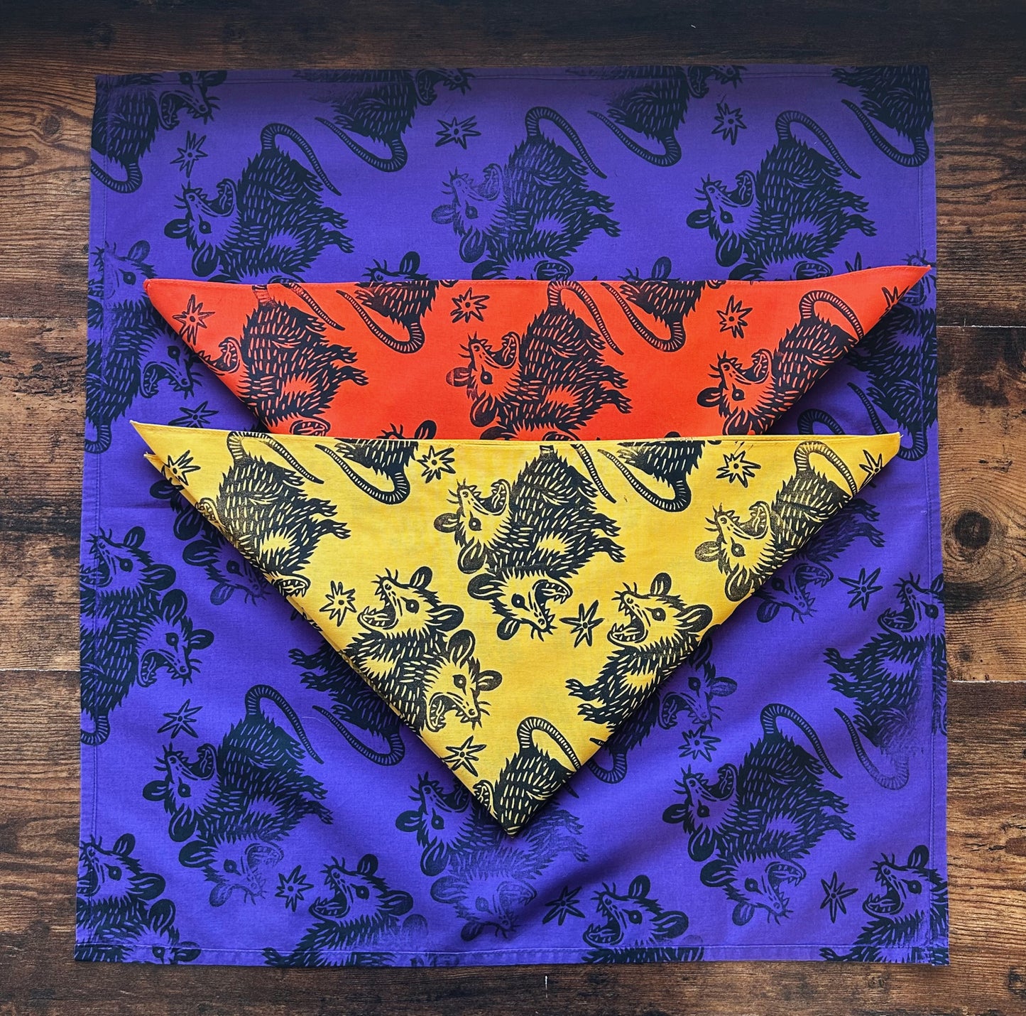Trash Angels Block Printed Bandana
