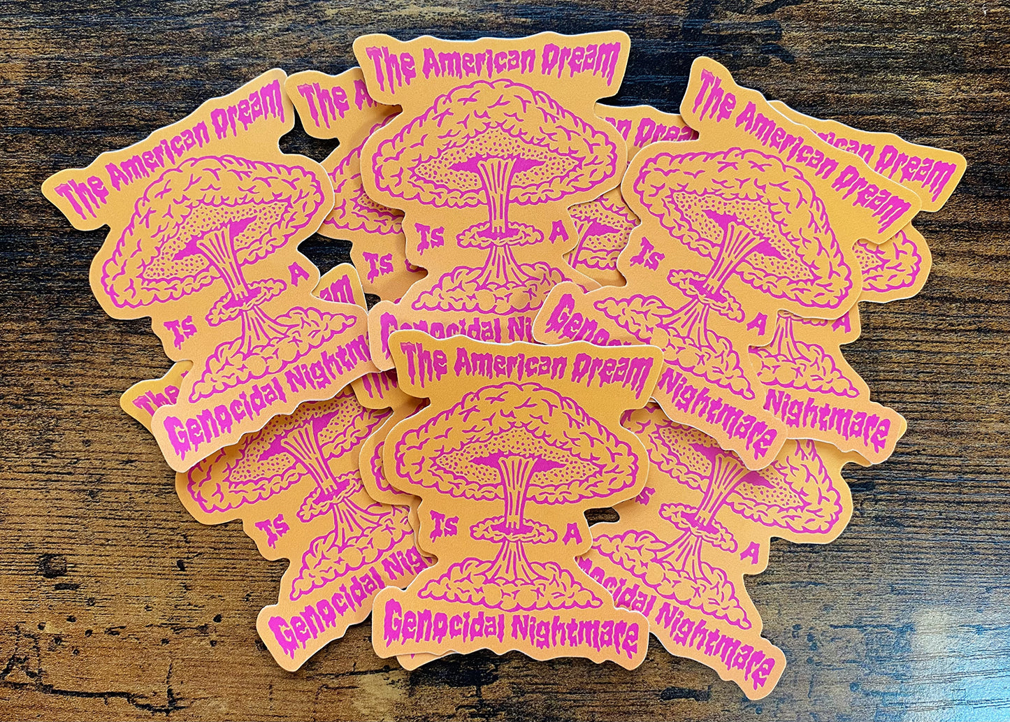 The American Nightmare Lino Print Vinyl Sticker