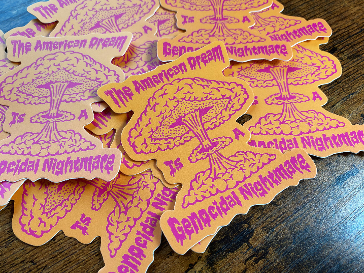 The American Nightmare Lino Print Vinyl Sticker