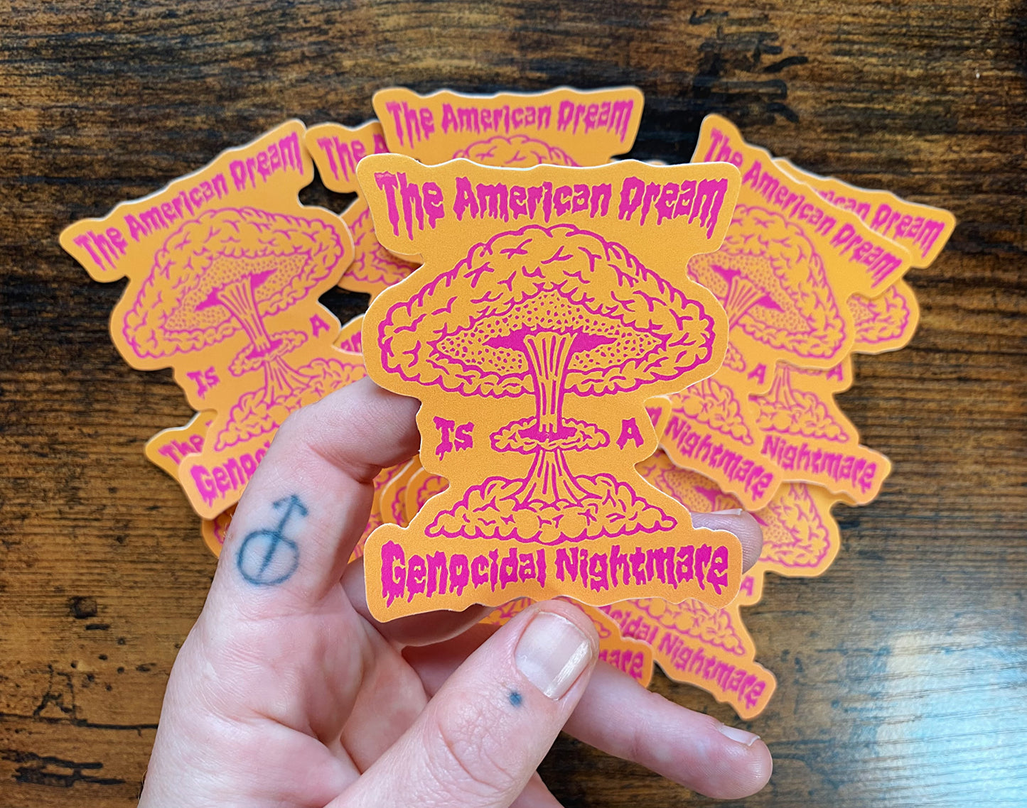 The American Nightmare Lino Print Vinyl Sticker