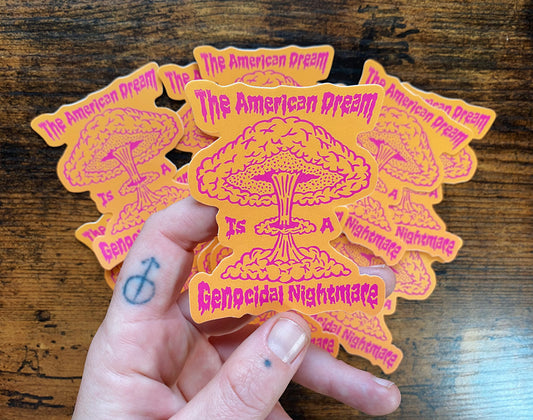 The American Nightmare Lino Print Vinyl Sticker