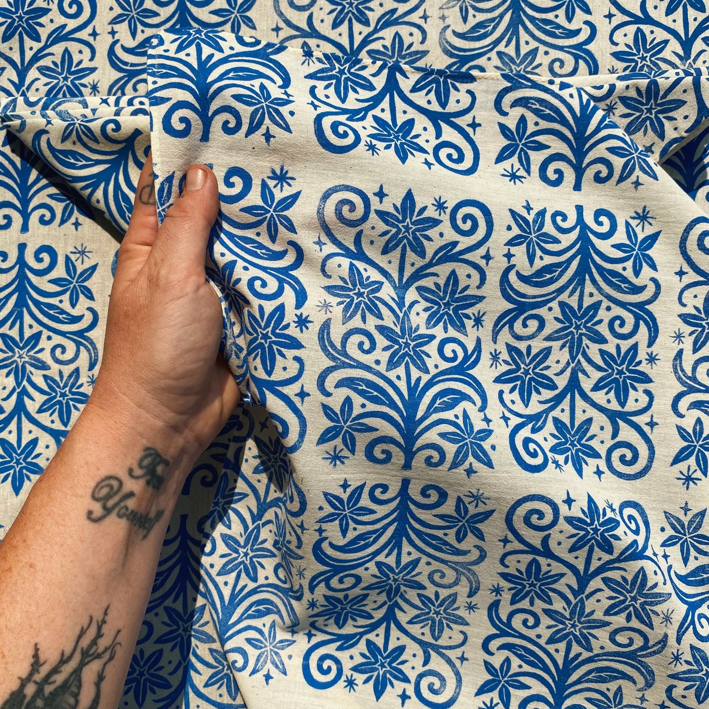 Borage Magic Block Printed Bandana