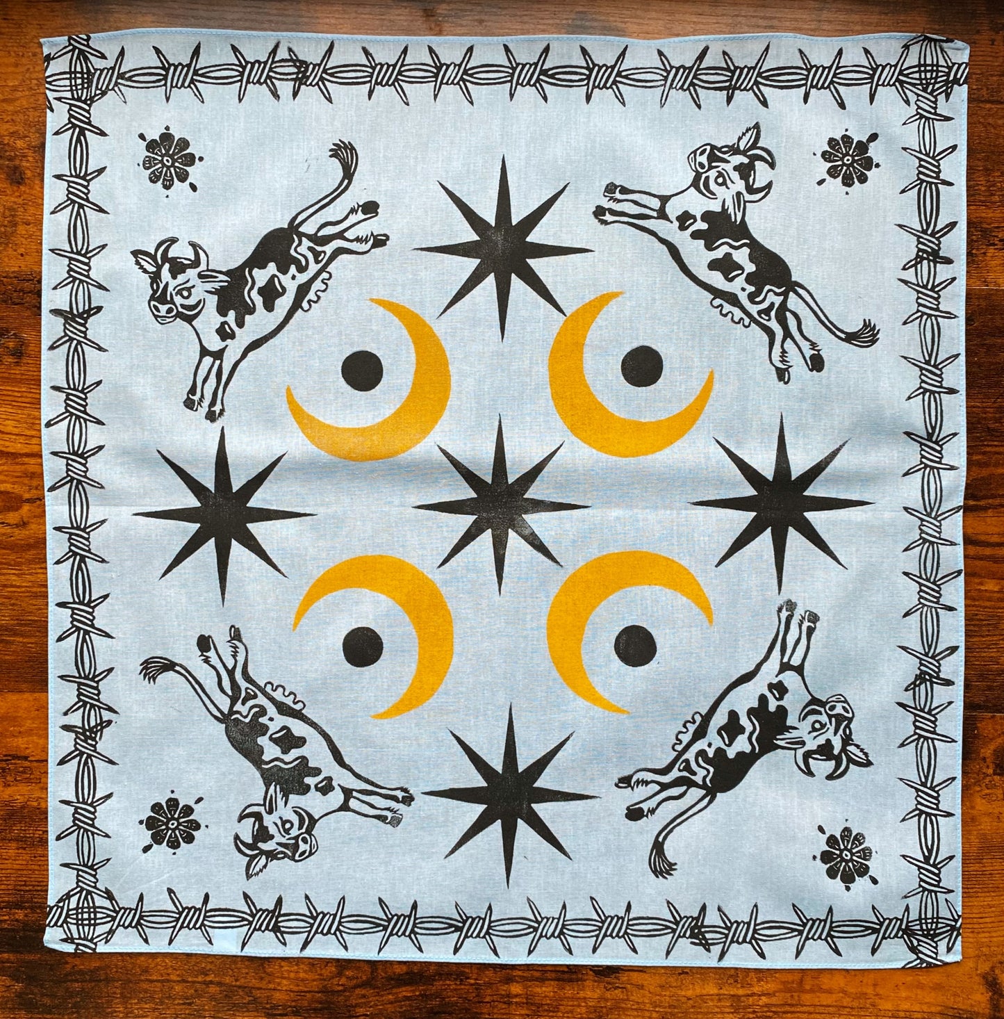 Over the Moon Block Printed Bandana