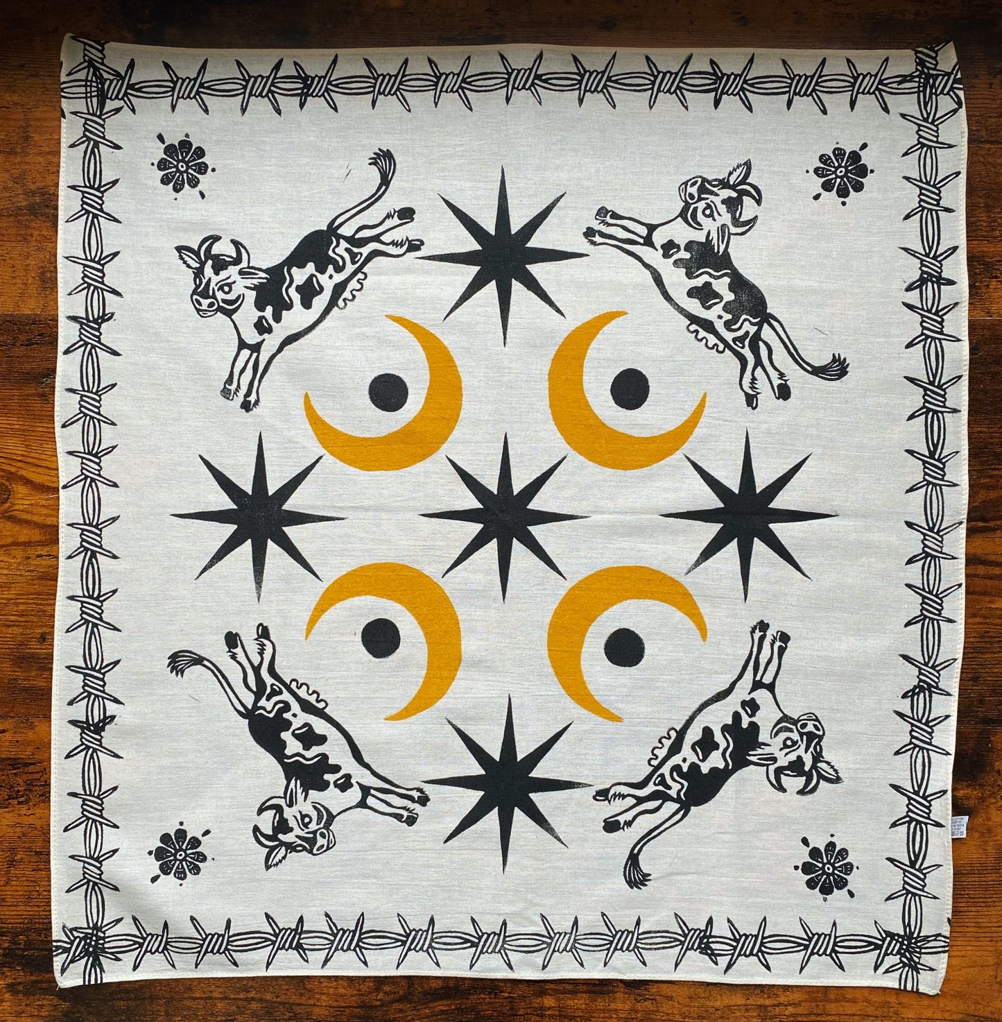 Over the Moon Block Printed Bandana