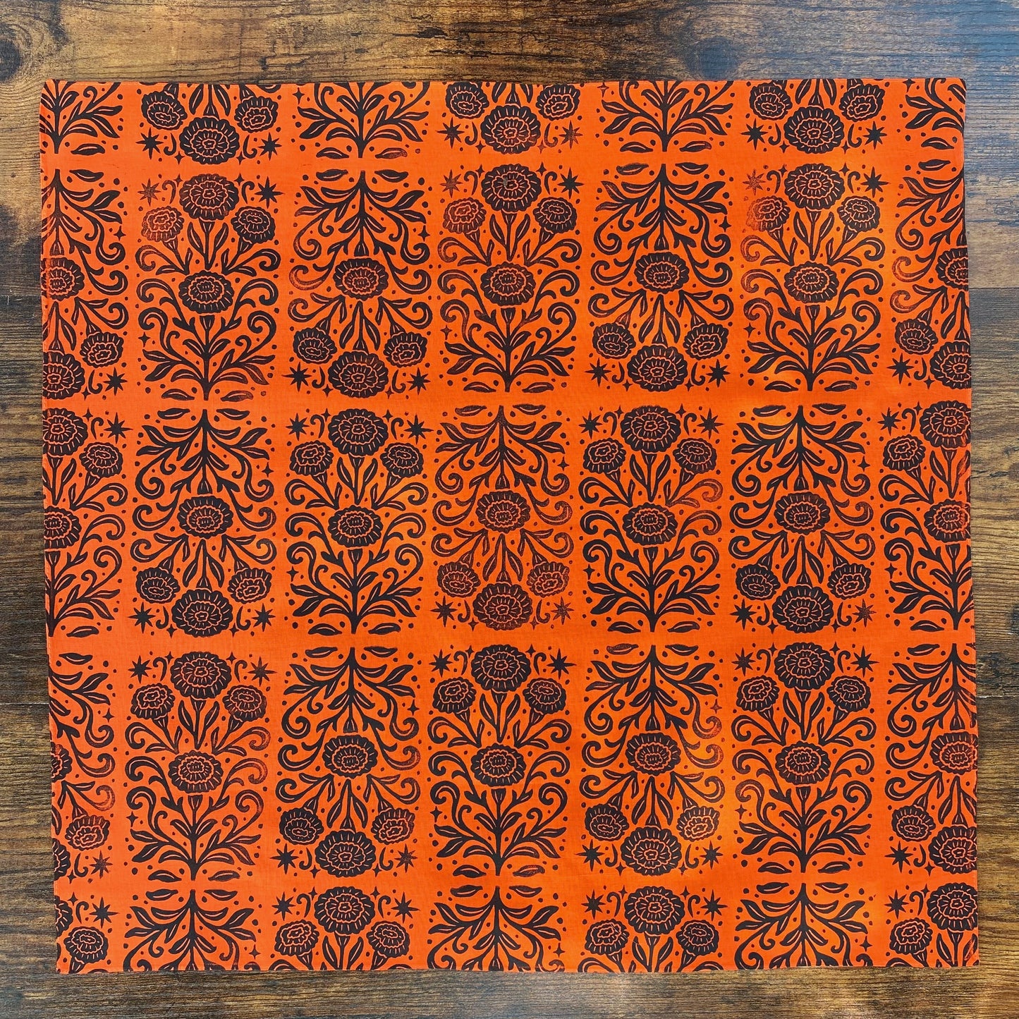 Marigold Magic Block Printed Bandana