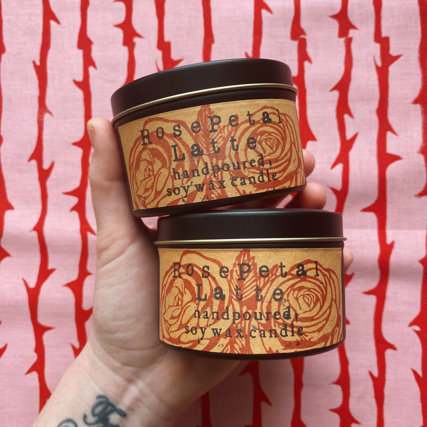 Rose Petal Latte Soy Wax Candle