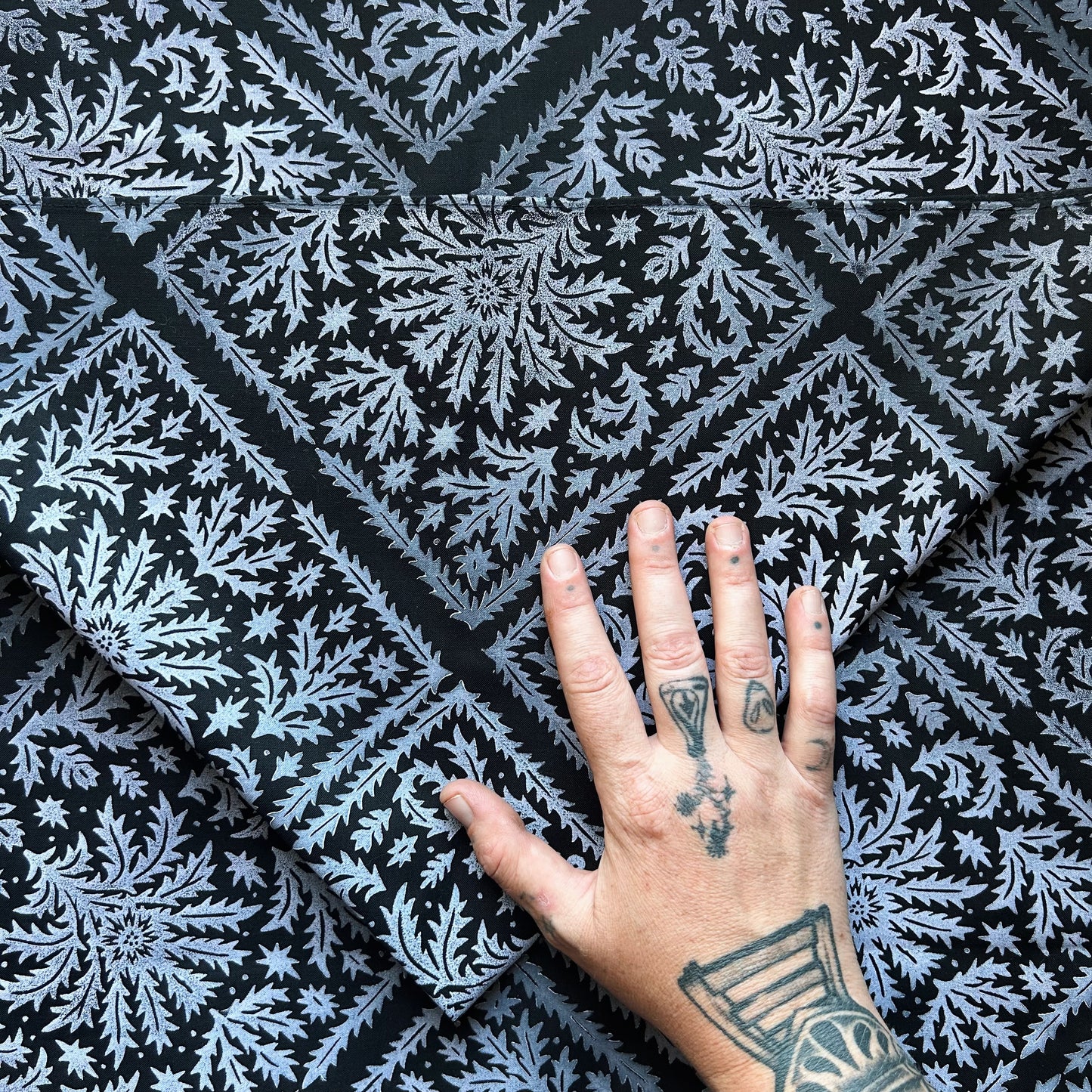 Thistle Garden Block Printed Bandana