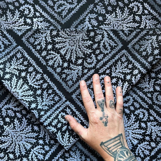 Thistle Garden Block Printed Bandana