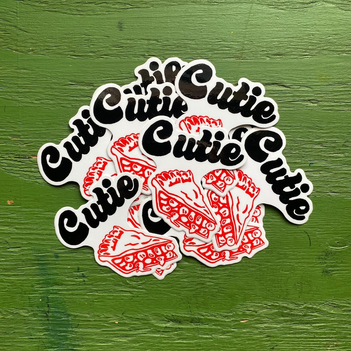 Cutie Pie Lino Print Vinyl Sticker