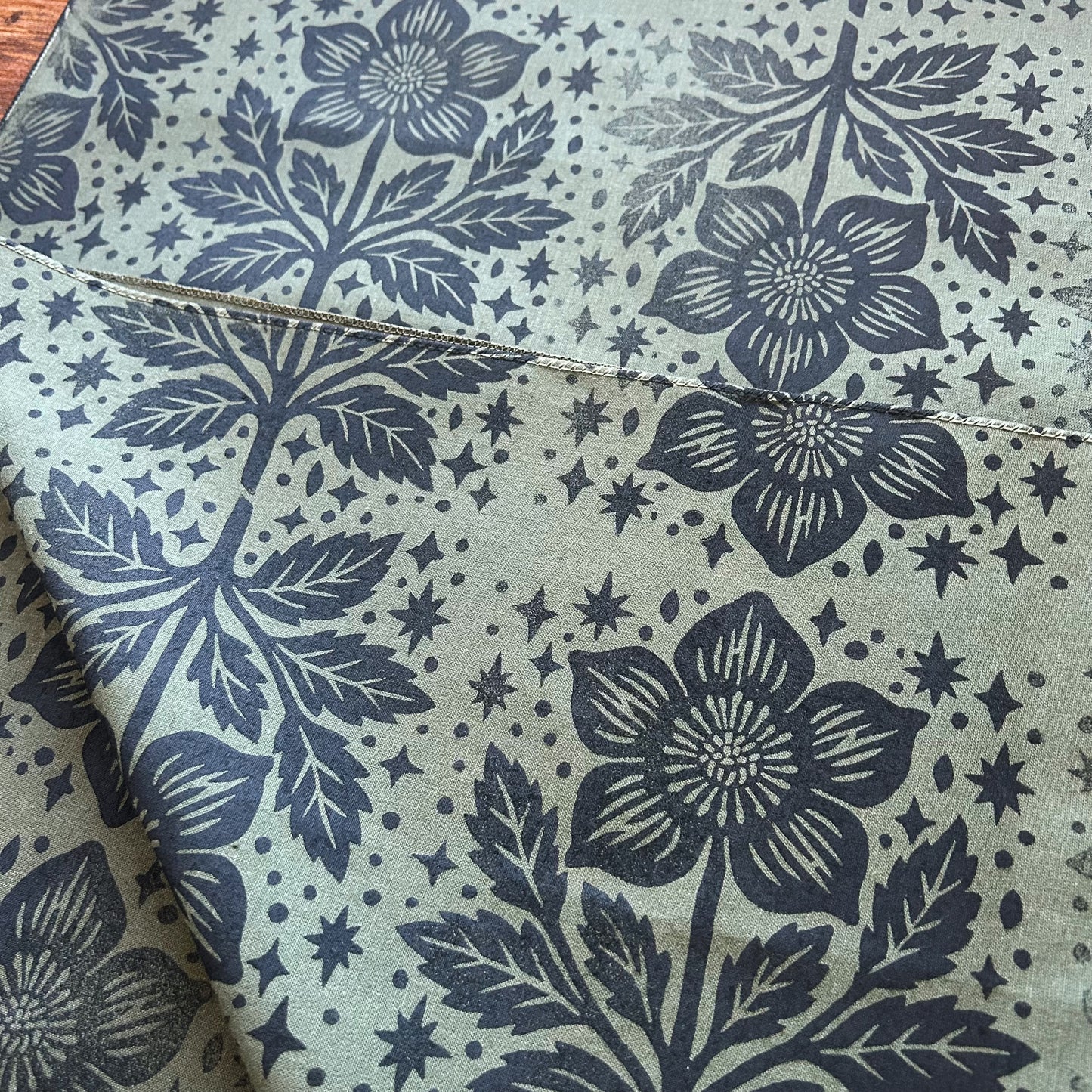 Hellebore Magic Block Printed Bandana
