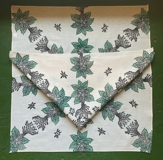 Nettle Magic Block Printed Bandana