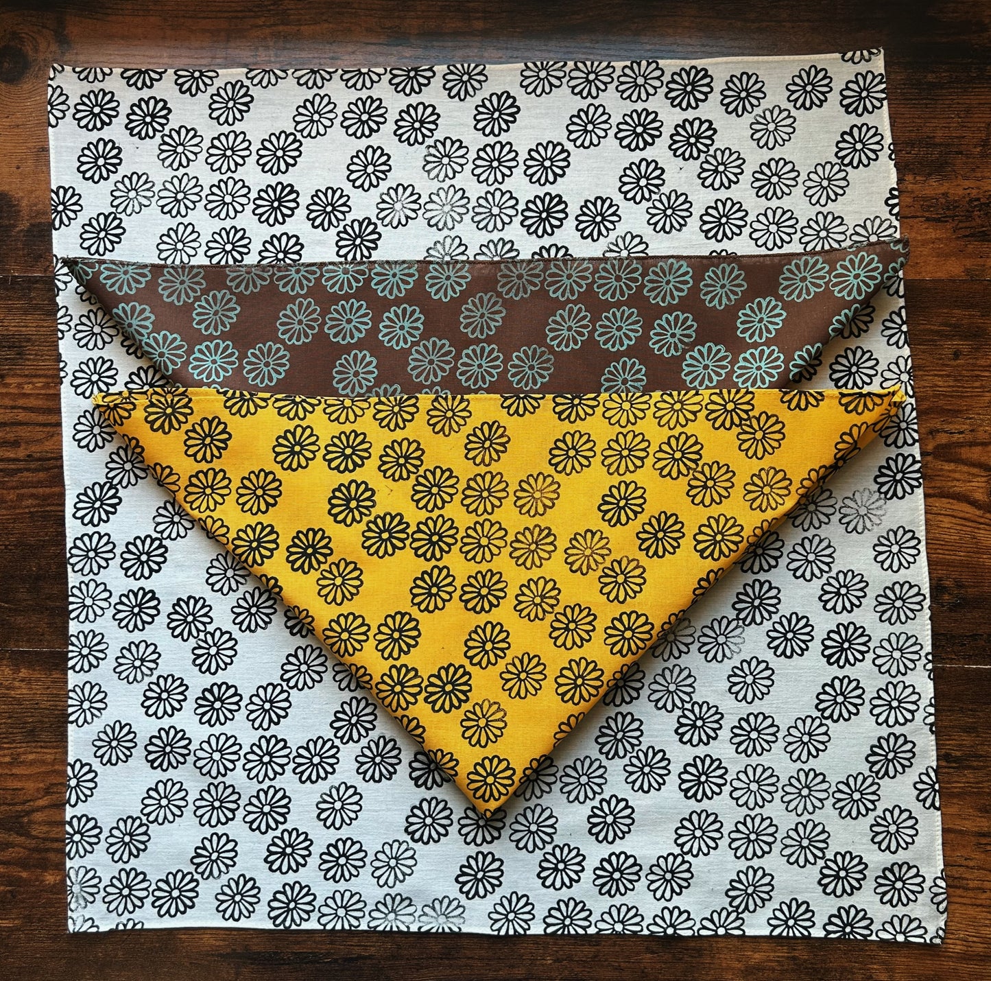 Flower Power Block Printed Bandana