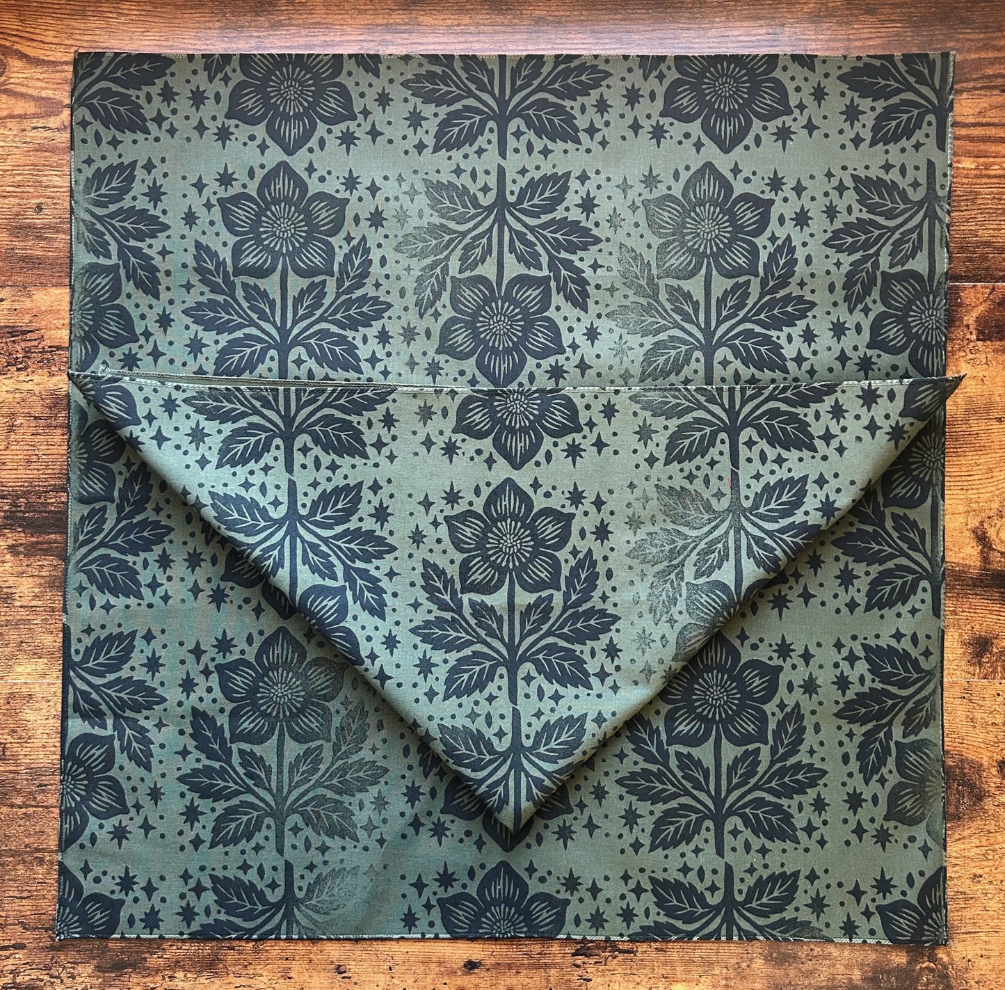 Hellebore Magic Block Printed Bandana