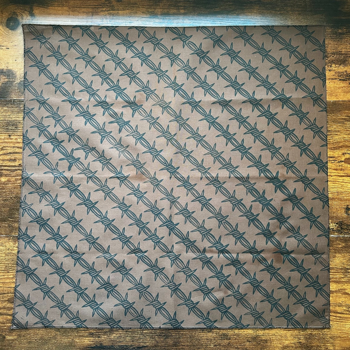 Barbed Wire Block Printed Bandana