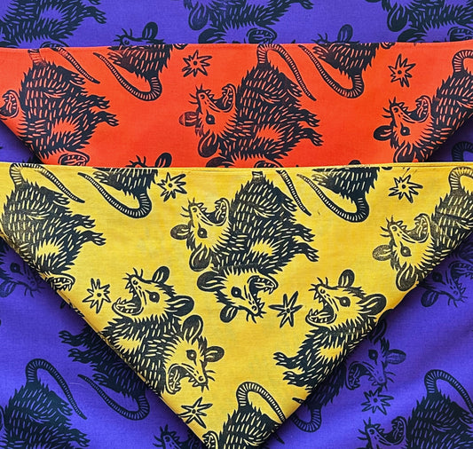 Trash Angels Block Printed Bandana