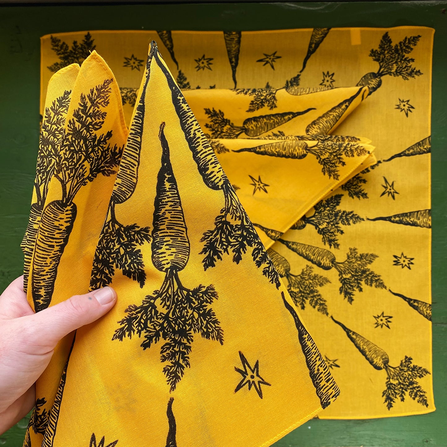 Carrot Magic Block Printed Bandana