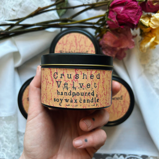 Crushed Velvet Soy Wax Candle
