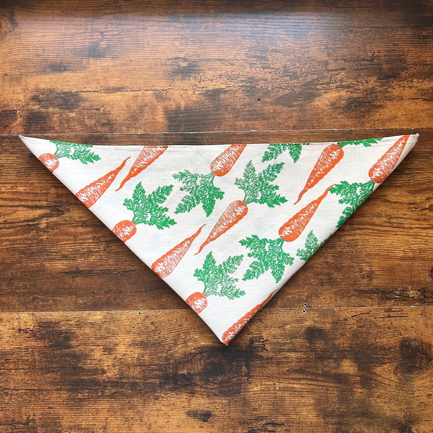 Carrot Patch Block Printed Bandana