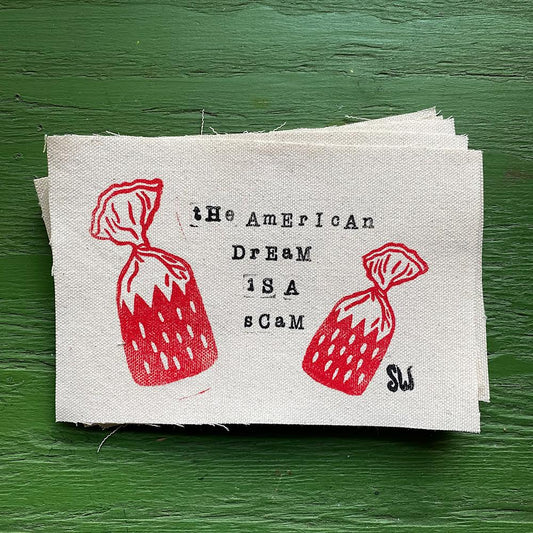 The American Dream Lino Print Canvas Patch