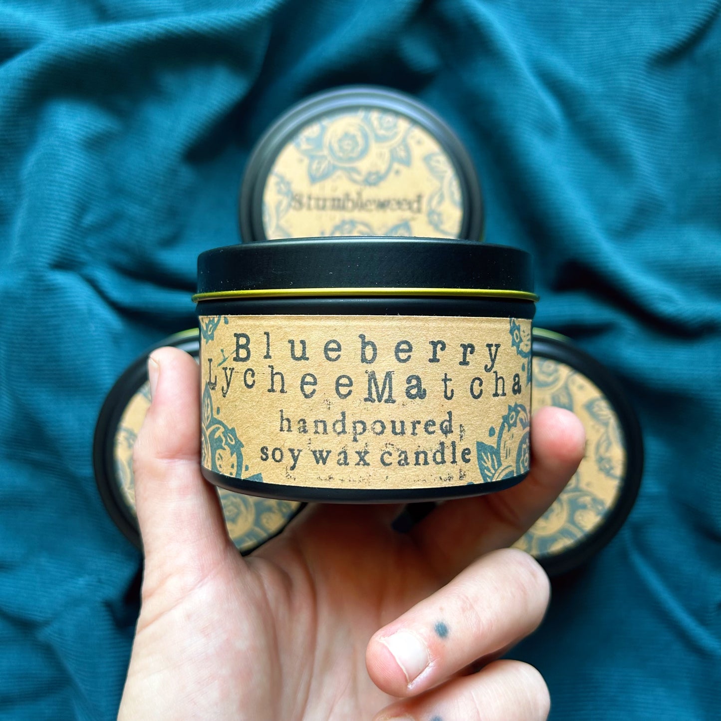 Blueberry Lychee Matcha Soy Wax Candle