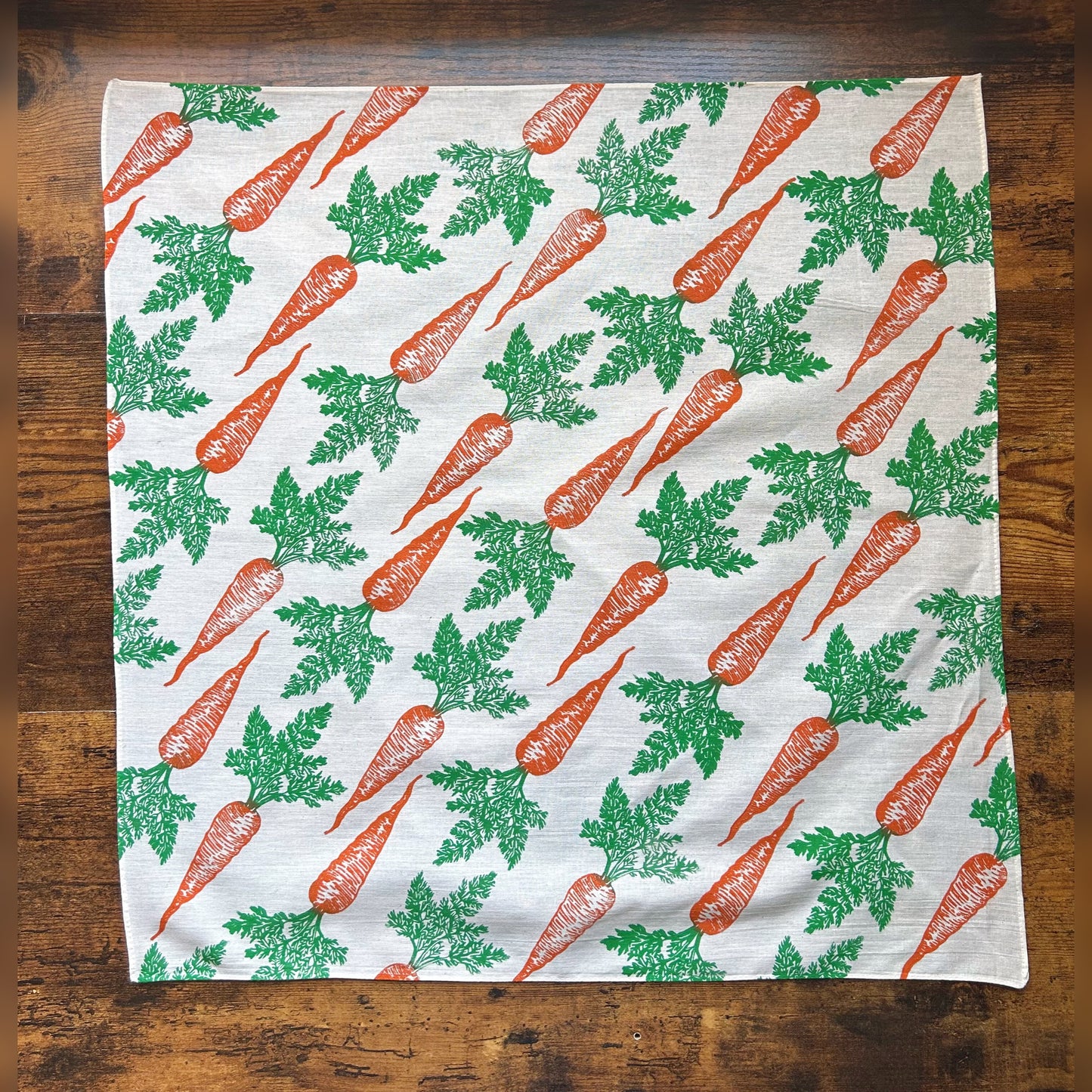 Carrot Patch Block Printed Bandana