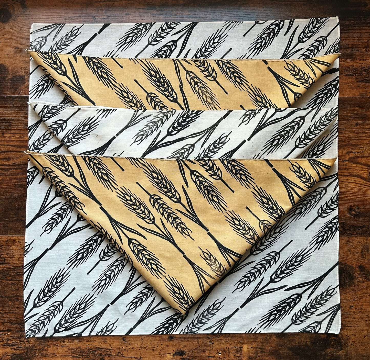 Wheat Harvest Block Printed Bandana