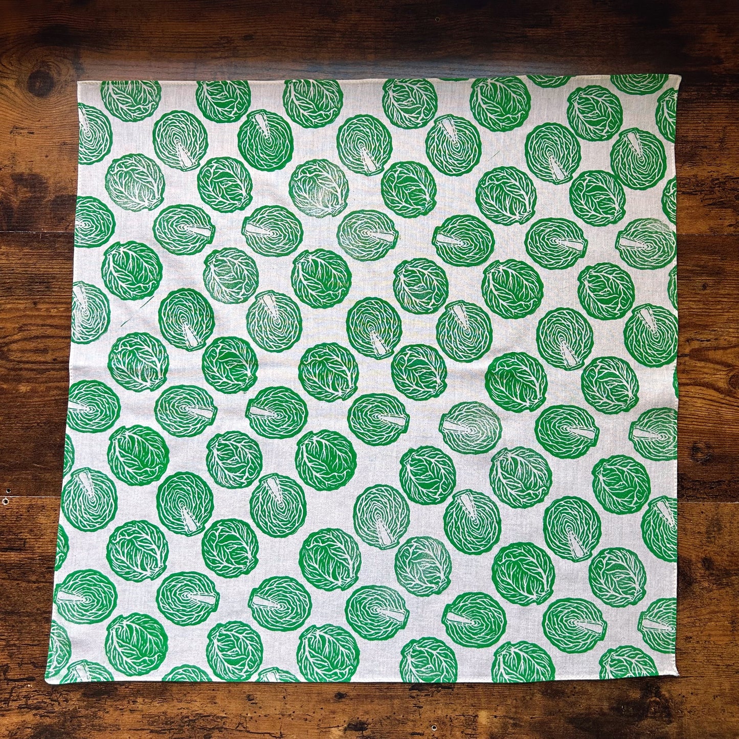 Brussel Sprout Block Printed Bandana