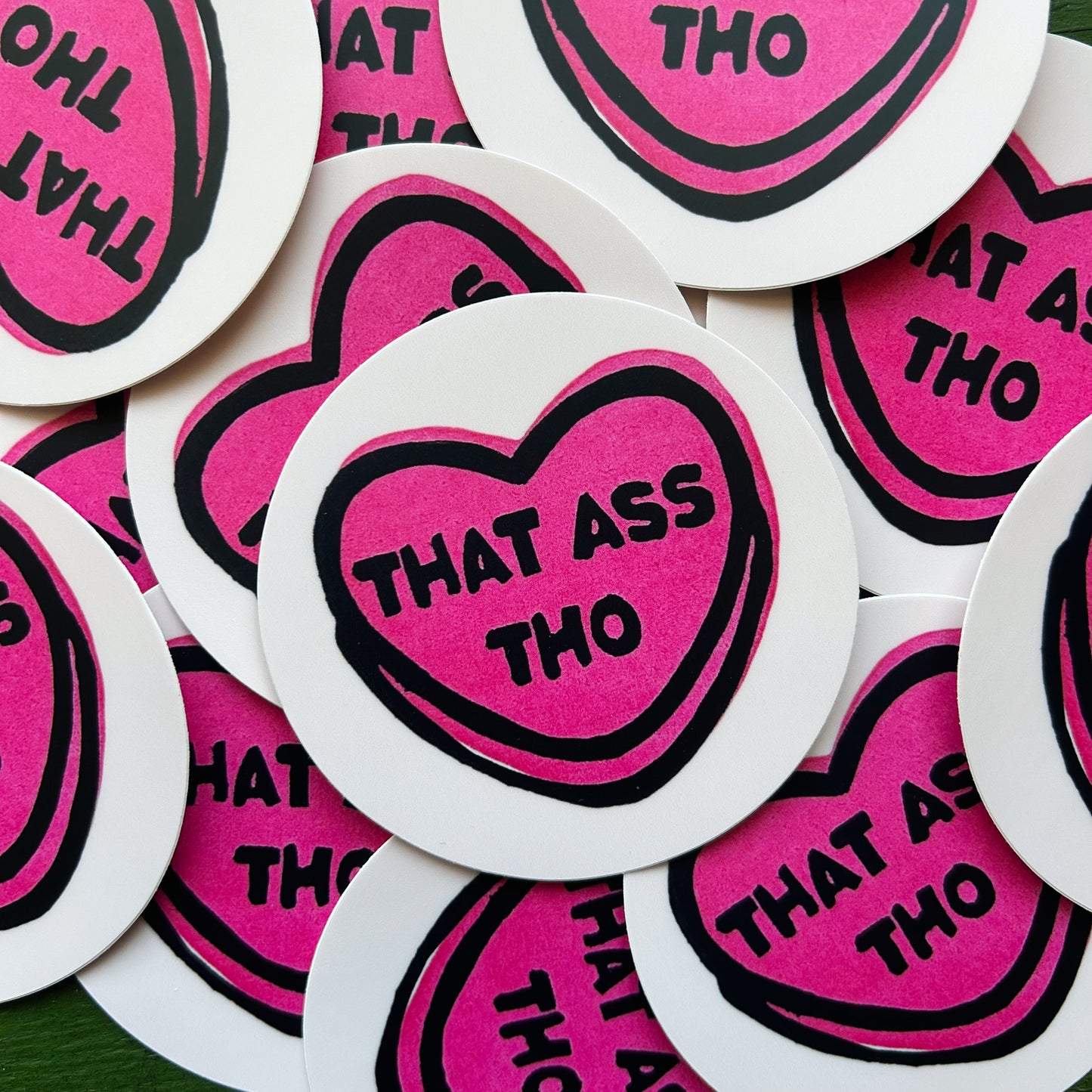 That Ass Tho Lino Print Vinyl Sticker