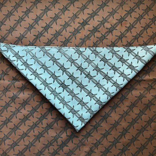 Barbed Wire Block Printed Bandana