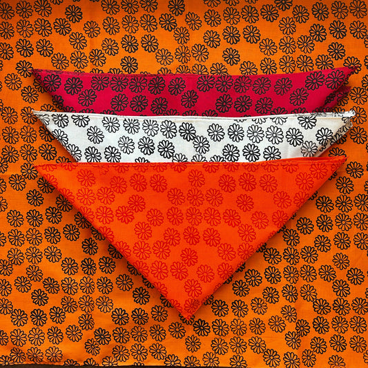 Flower Power Block Printed Bandana