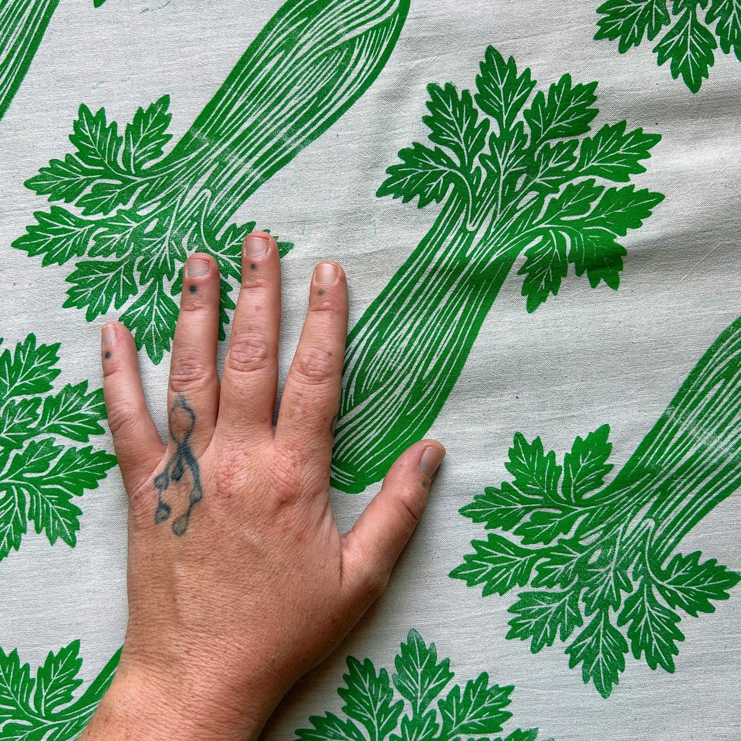 Celery Lover Block Printed Bandana