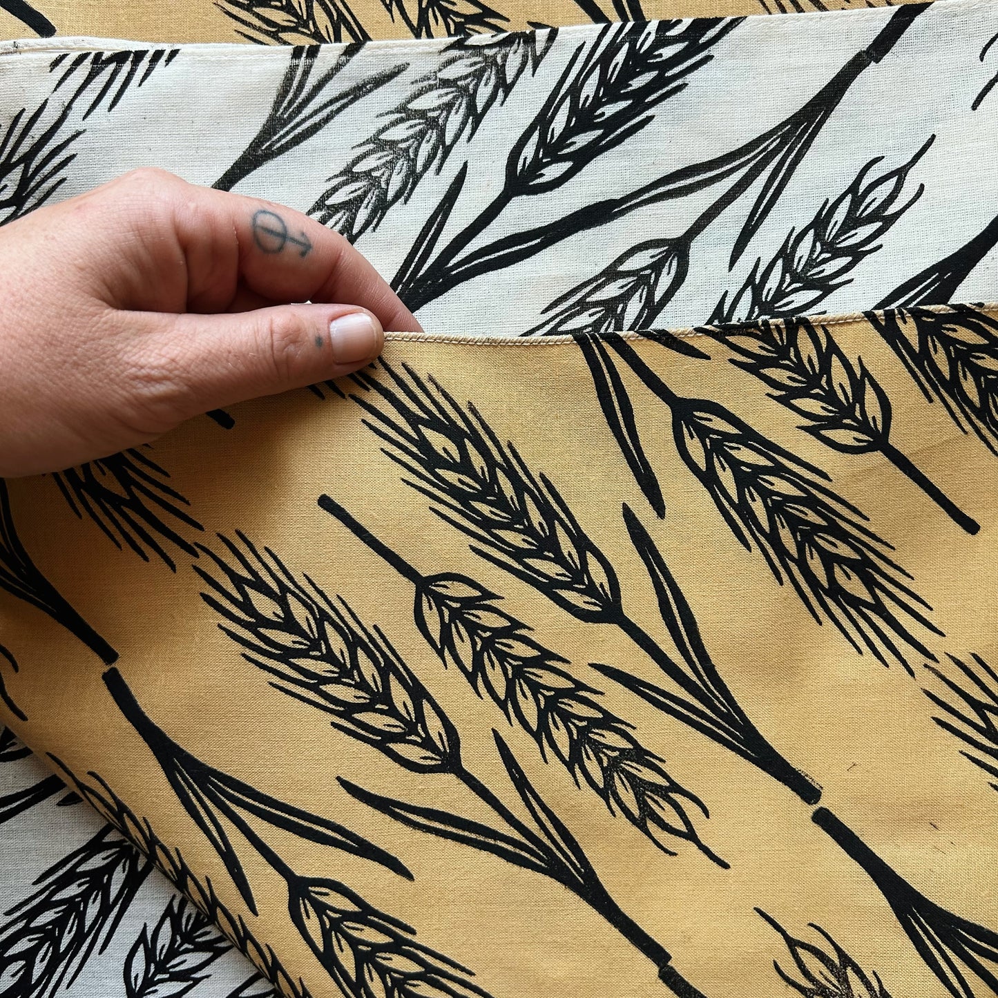 Wheat Harvest Block Printed Bandana