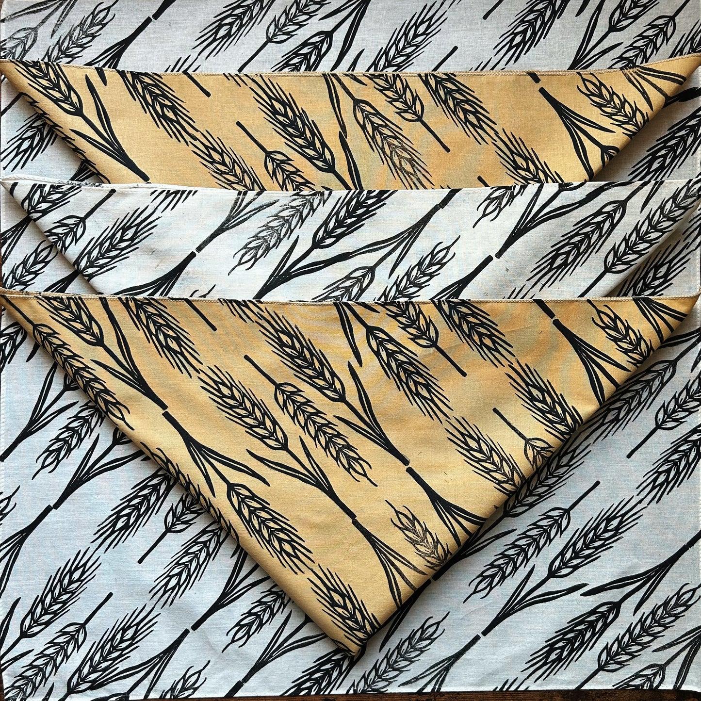 Wheat Harvest Block Printed Bandana