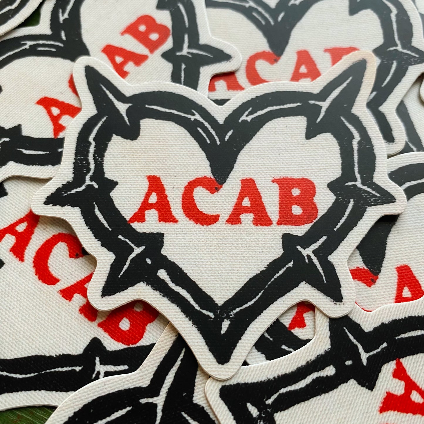 ACAB Lino Print Vinyl Sticker