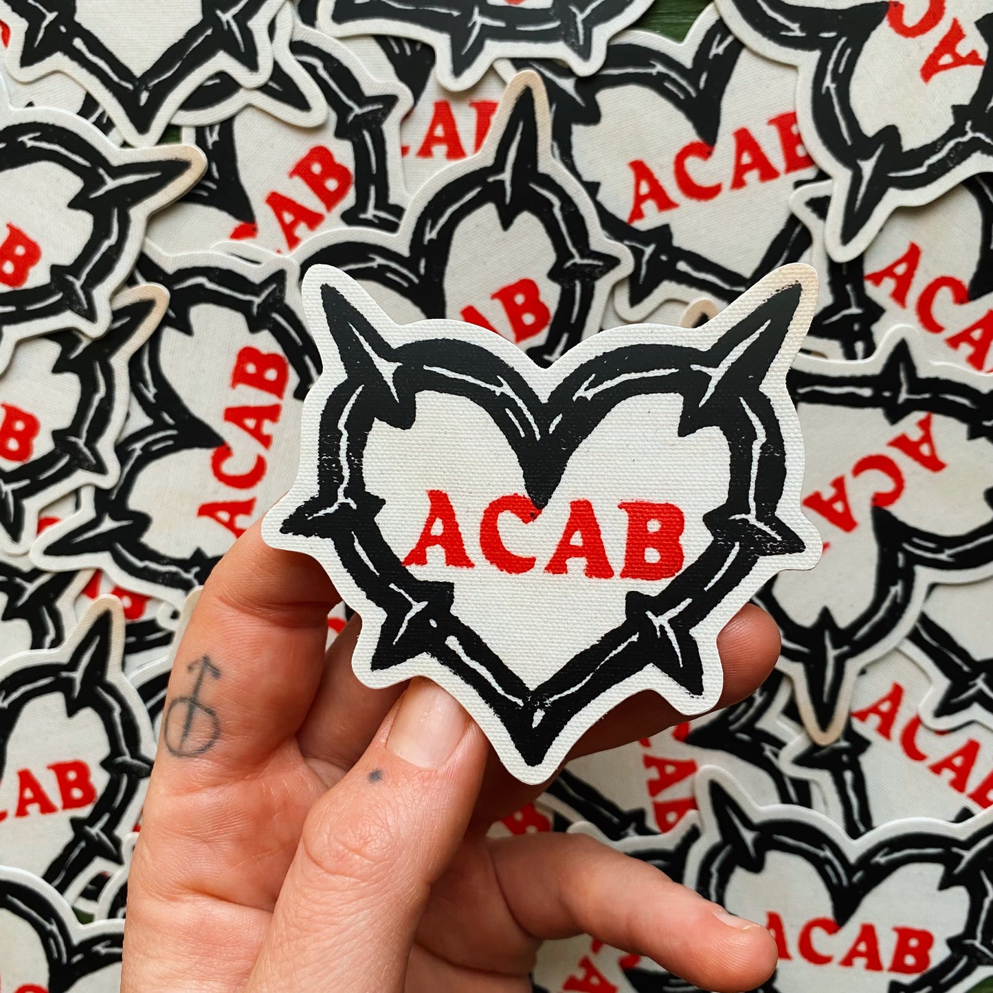 ACAB Lino Print Vinyl Sticker