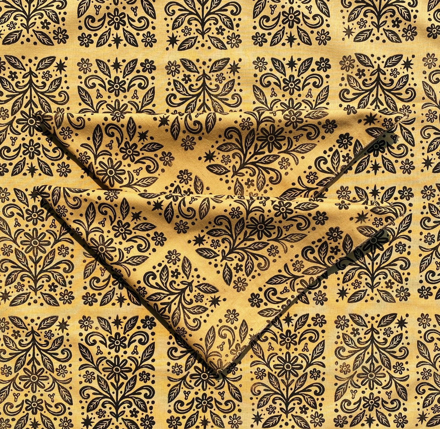 Charm Garden Block Printed Bandana