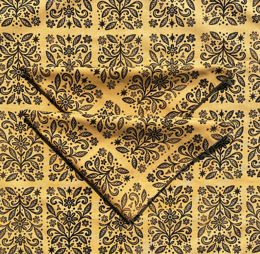 Charm Garden Block Printed Bandana