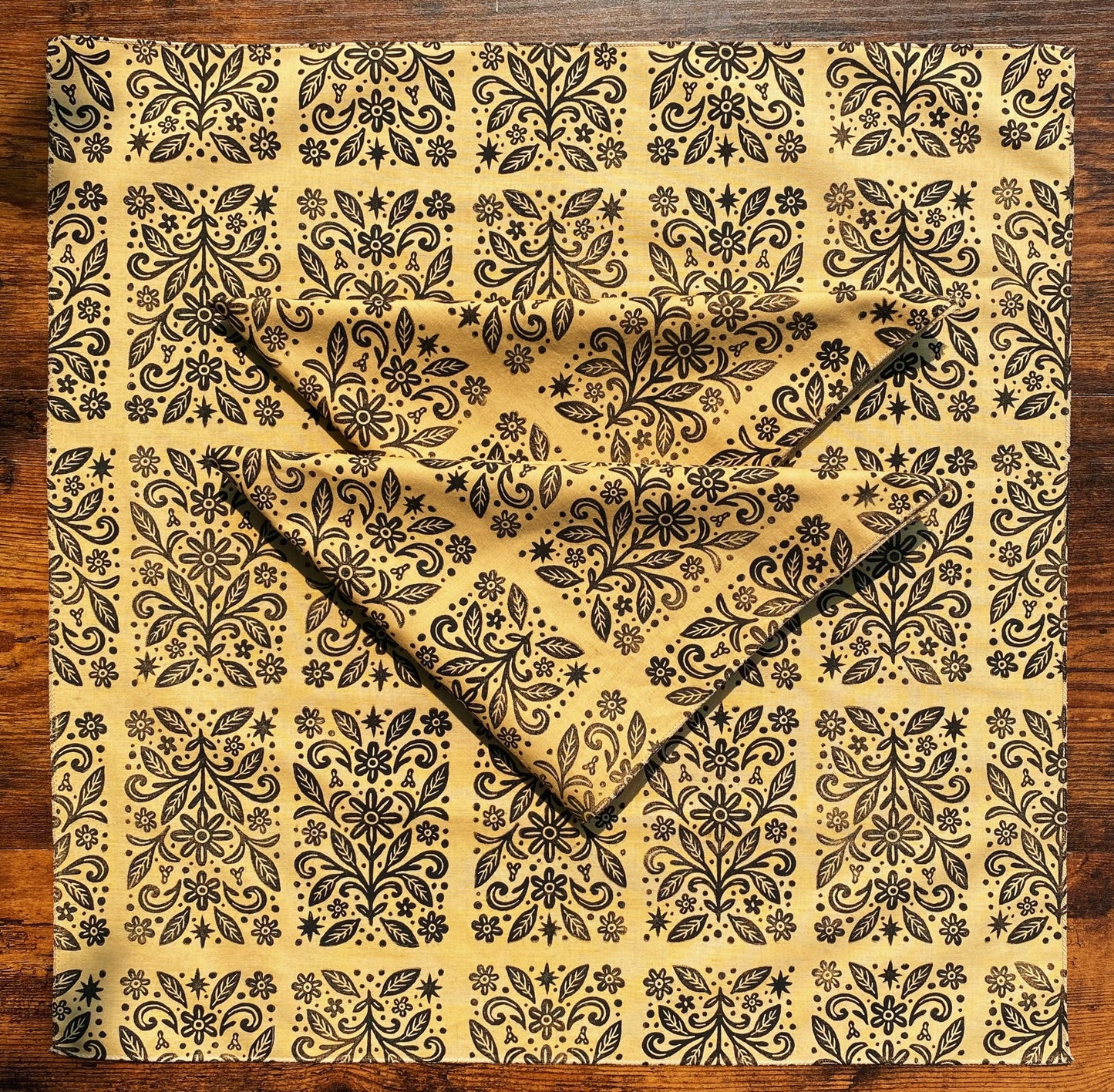 Charm Garden Block Printed Bandana