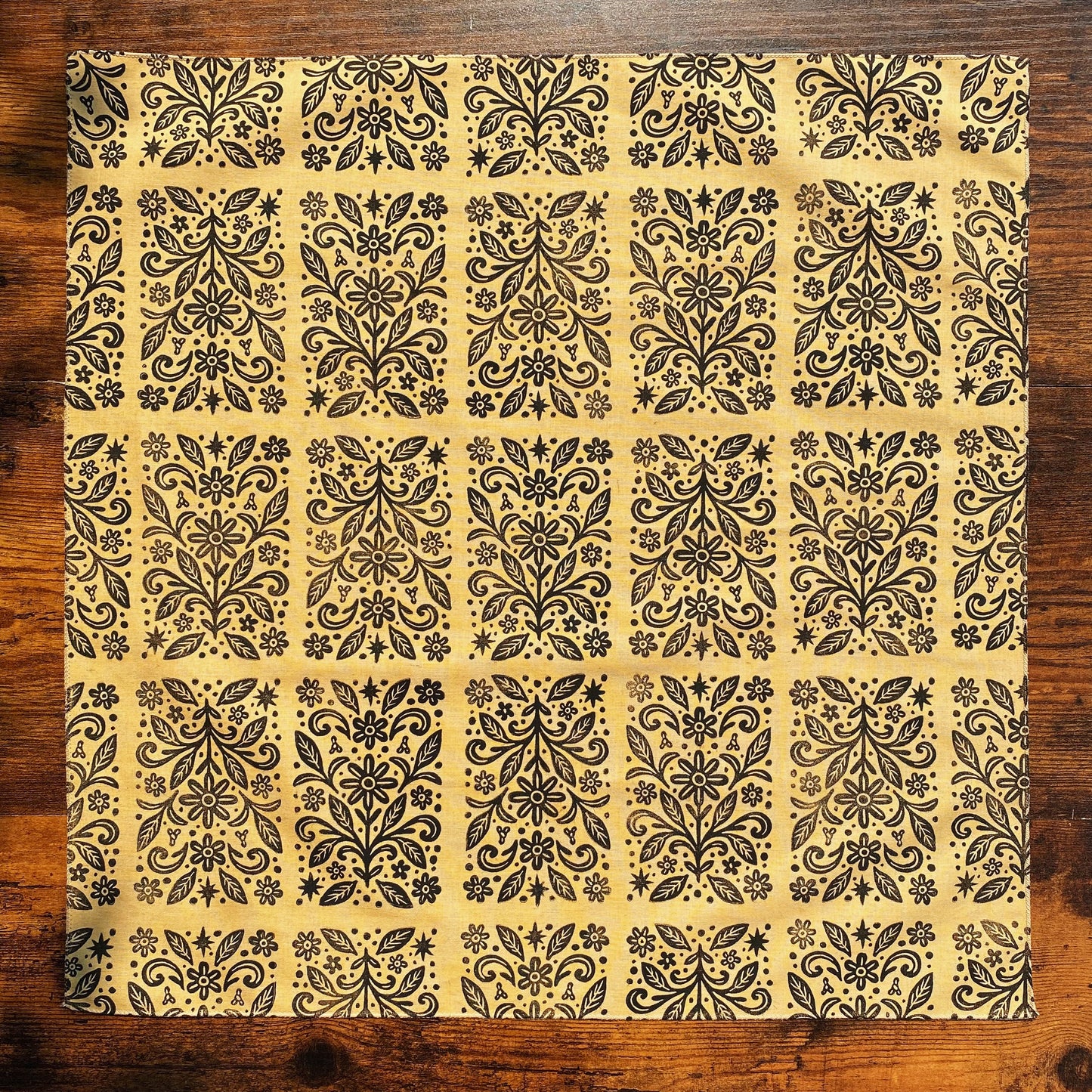 Charm Garden Block Printed Bandana