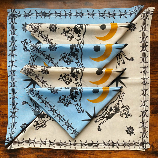 Over the Moon Block Printed Bandana