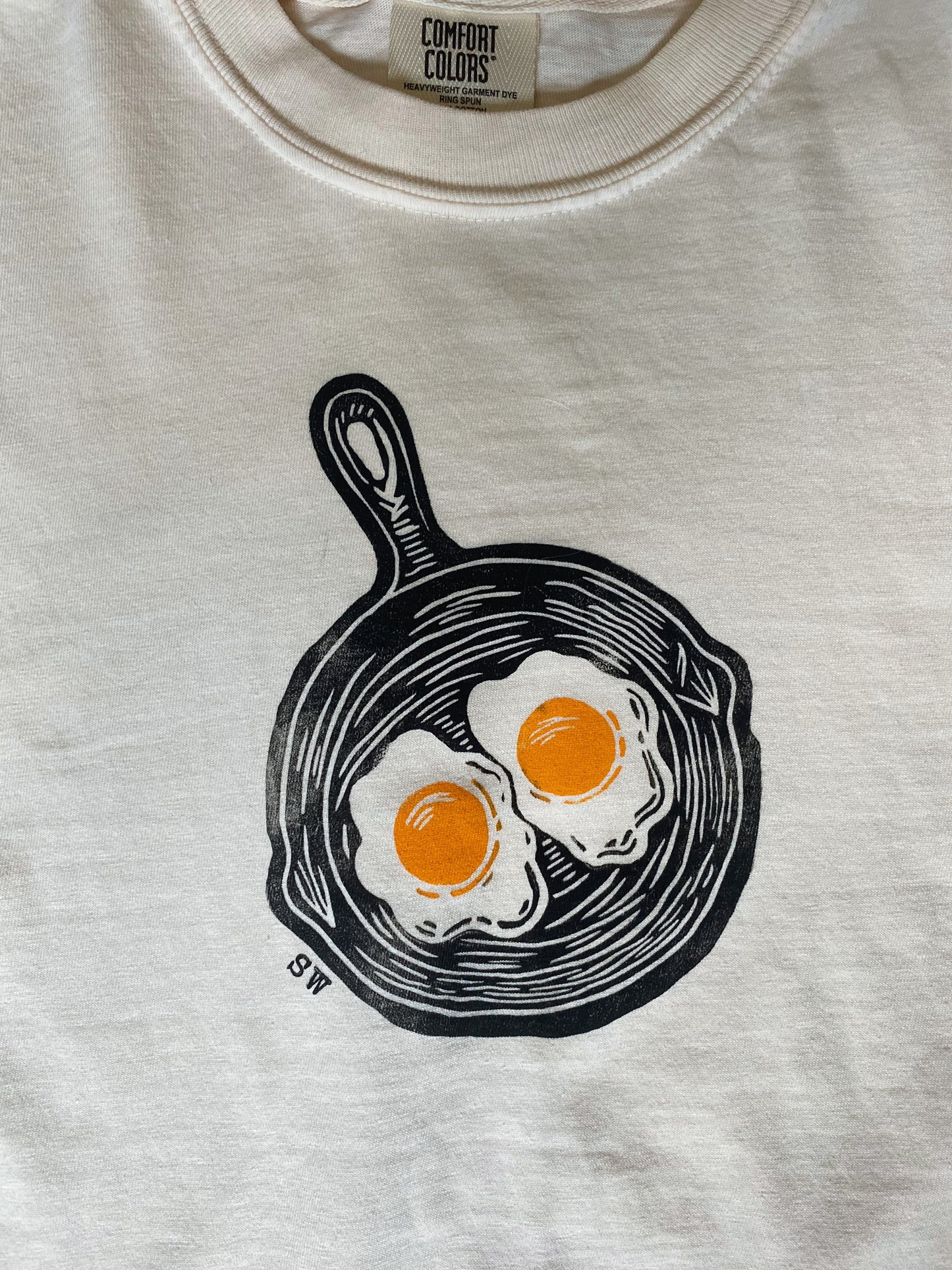 Sunny-Side-Up Cast Iron Fried Egg T-Shirt PREORDER